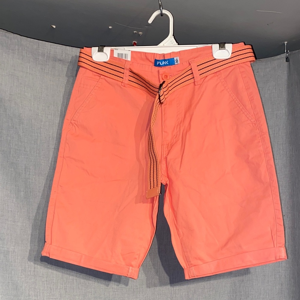 Men's Coral Shorts with Belt
